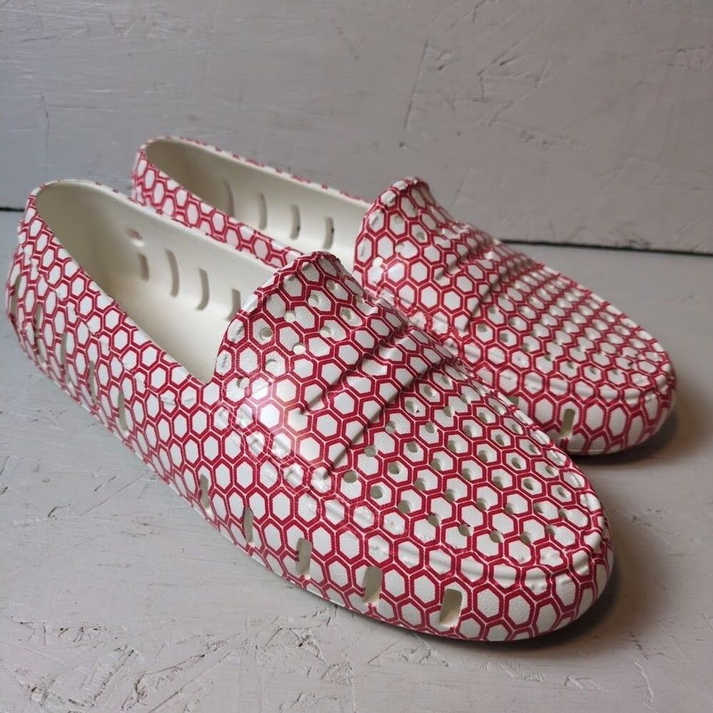 Floafers Red White Hex Women's 9 Water Shoe Loafers